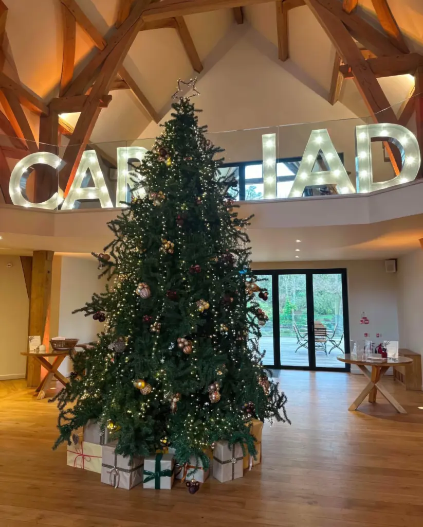 Christmas wedding styling The Mill Barns