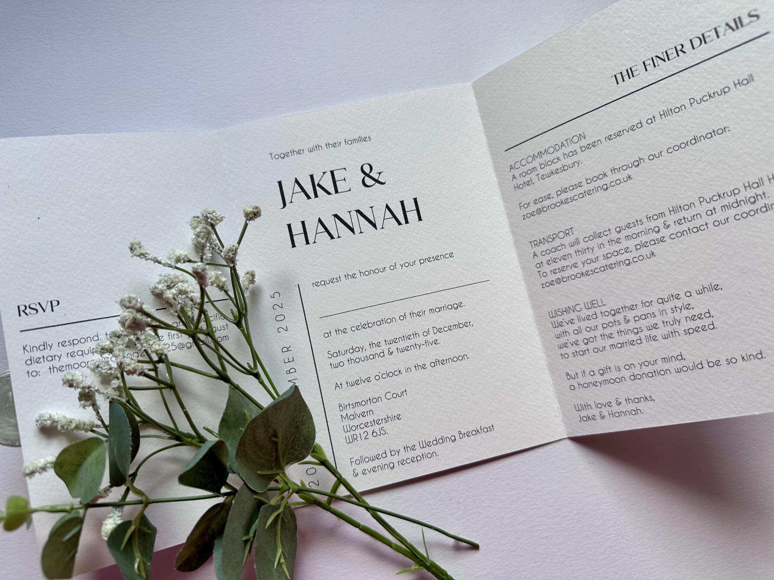 Weddings by kathy b Bespoke wedding stationery