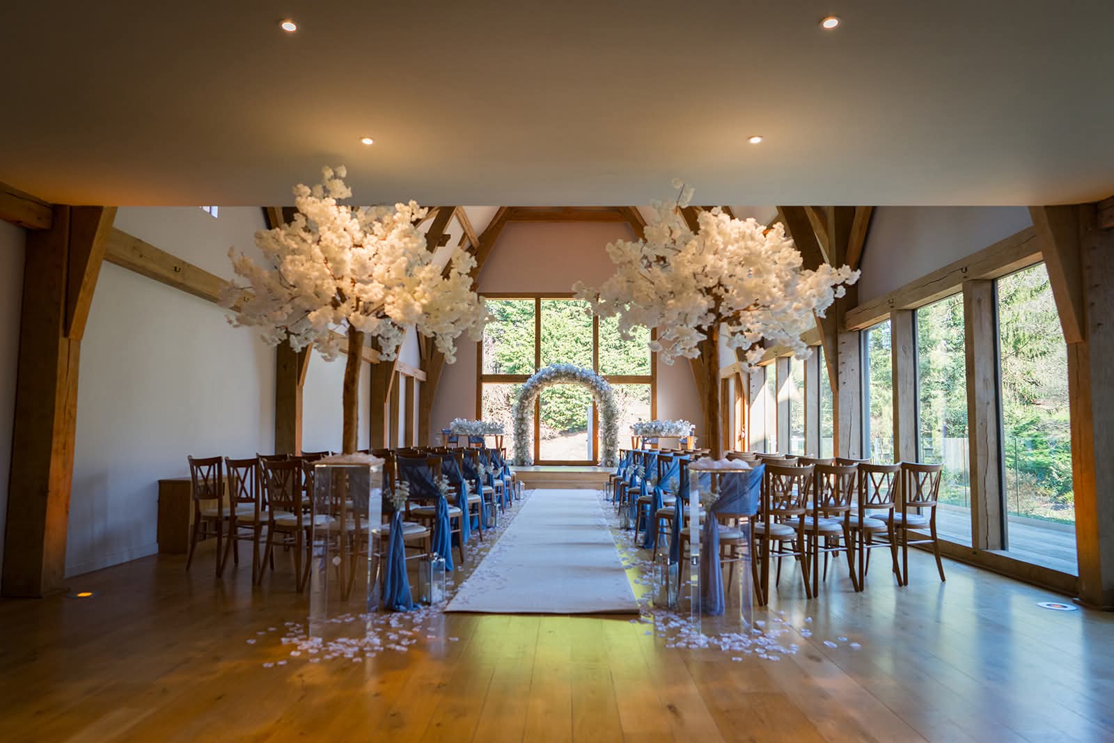 ceremony decor blossom trees