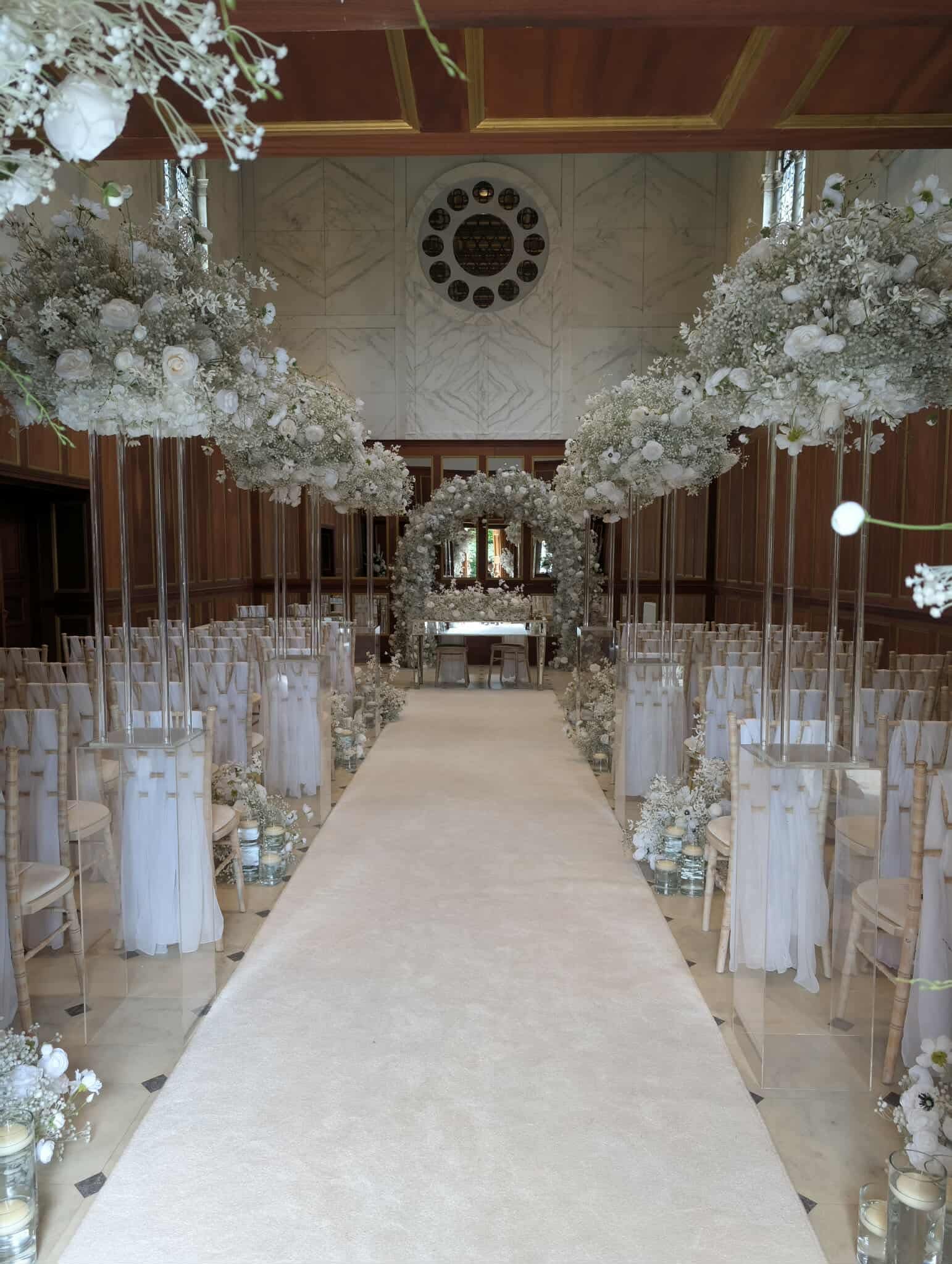 Bourton Hall Wedding Decor - Wedding Ceremony Plinths