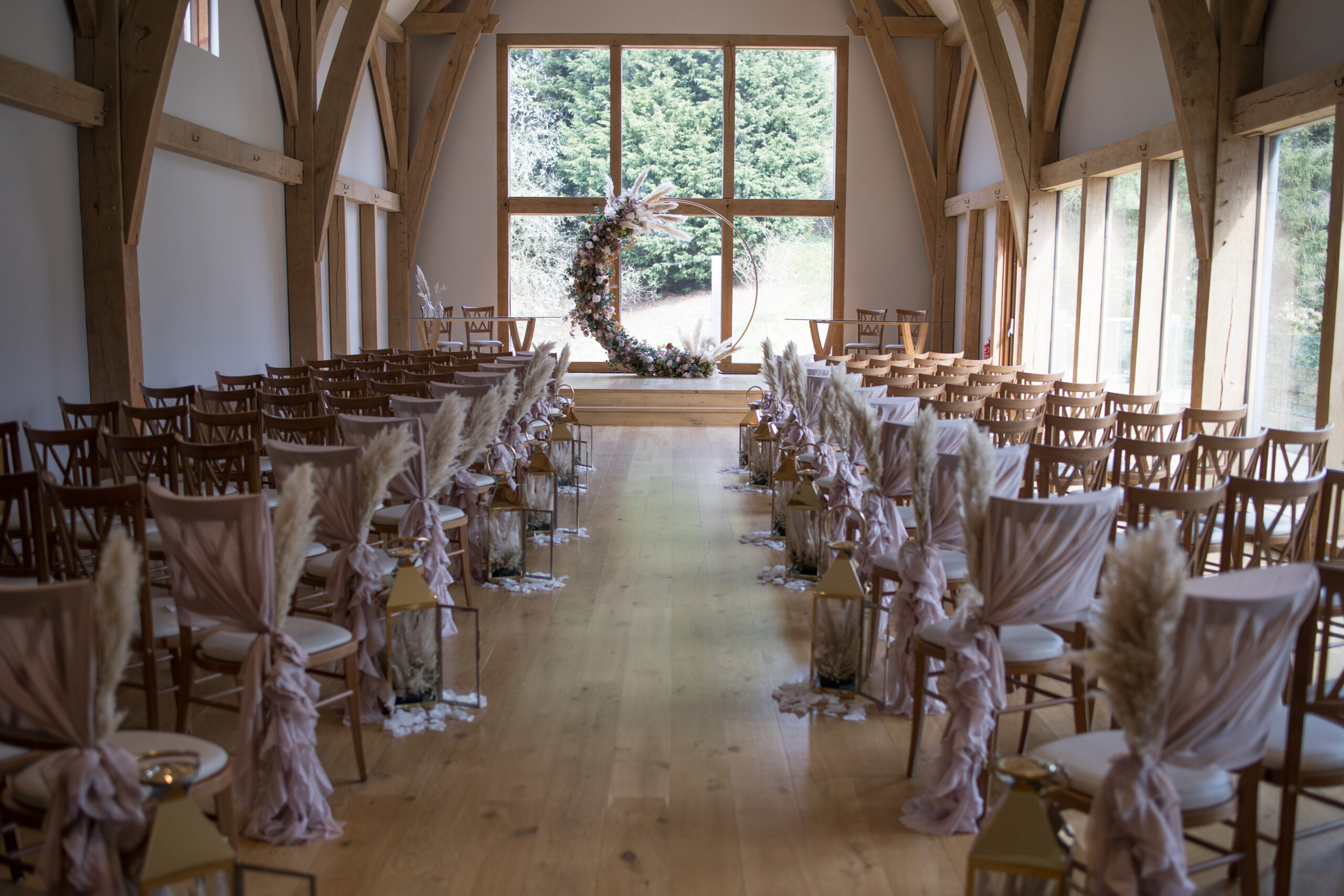 Wedding venue styled with elegant floral decor during booking and planning process with The Wedding House