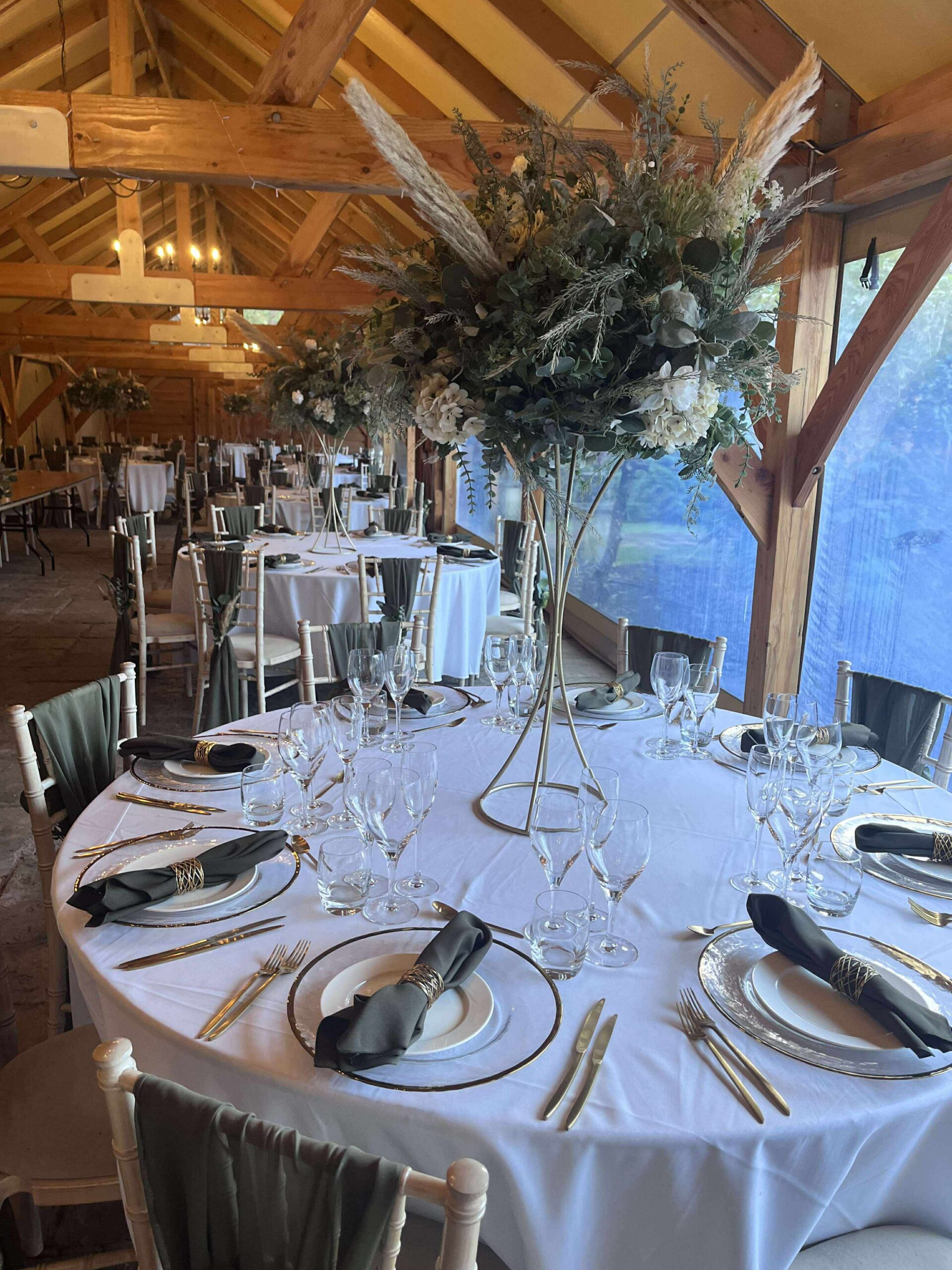 Birtsmorton Court Wedding Decor Tables.